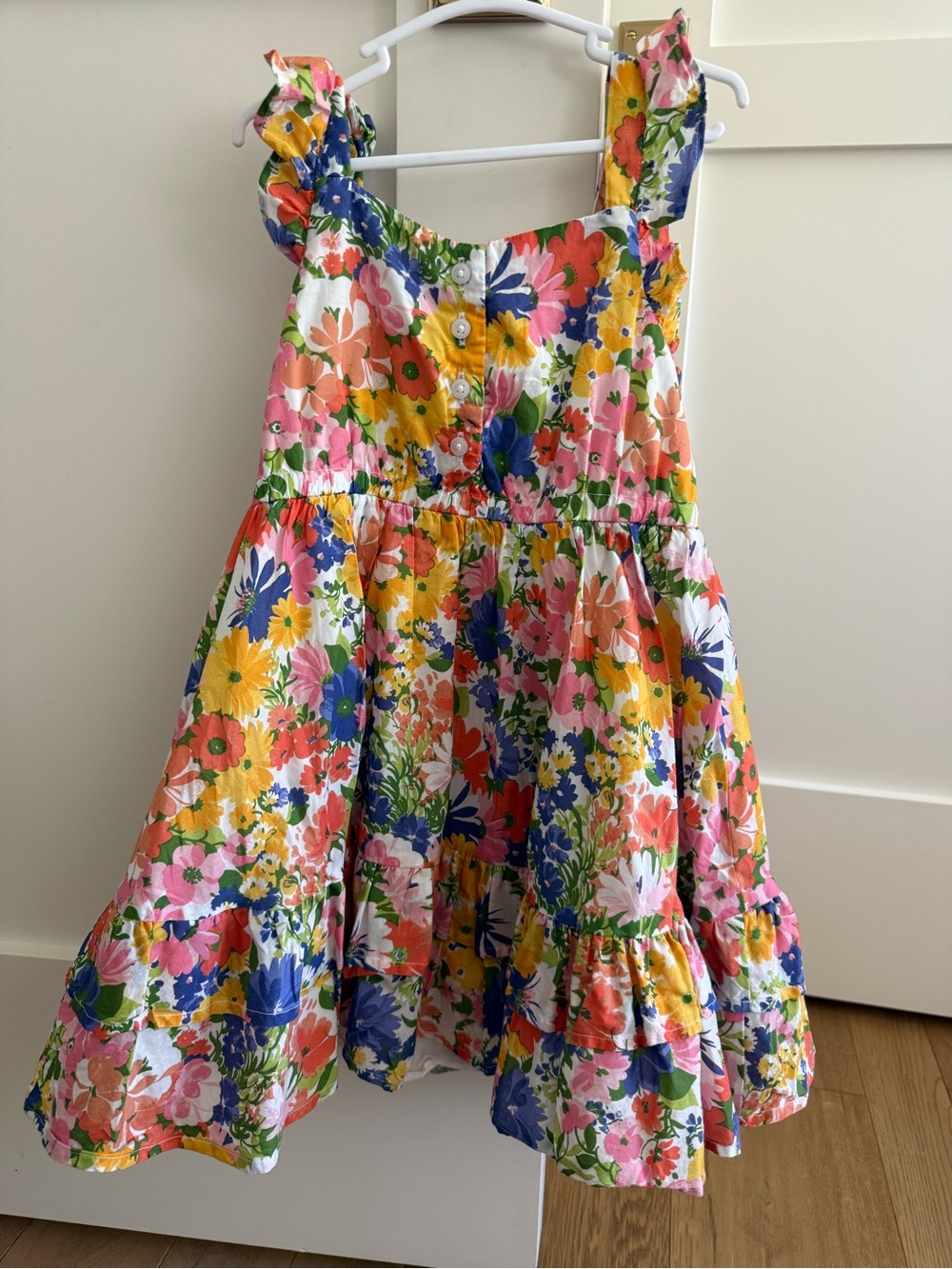 Janie and Jack Bright Floral Ruffle-Strap Sundress
